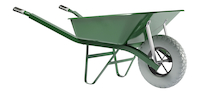 Brouette renforcée - 100 litres - 
 Roue Increvable - Dim : L 1470 x l. 680 x H 590 mm