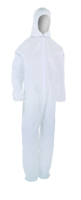 Combinaison de protection chimique non tissé SMS capuche 3 panneaux coloris Blanc - Tailles : M à 3XL