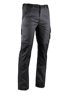 Pantalon bicolore "VULCAIN" 60 % coton, 38 % polyester, 2 % élasthanne - Tailles 36 à 64 - Coloris Gris sombre / Noir