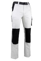 Pantalon bicolore "VAISSEAU" 60 % coton, 38 % polyester, 2 % élasthanne - Tailles 36 à 54- Blanc / Gris Charcoal