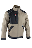 Veste zippée bicolore  60 % coton 40 % polyester - Tailles S à 3XL - Coloris Bleu foncé / Noir