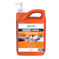 Crème nettoyante pour les mains - odeur agrumes - le bidon par lot de 4 bidons de 5 litres avec pompe intégrée
