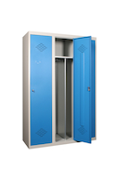 Vestiaire monobloc industrie salissante 3 cases - Dim. : L 1200 x P 500 x H 1800 mm